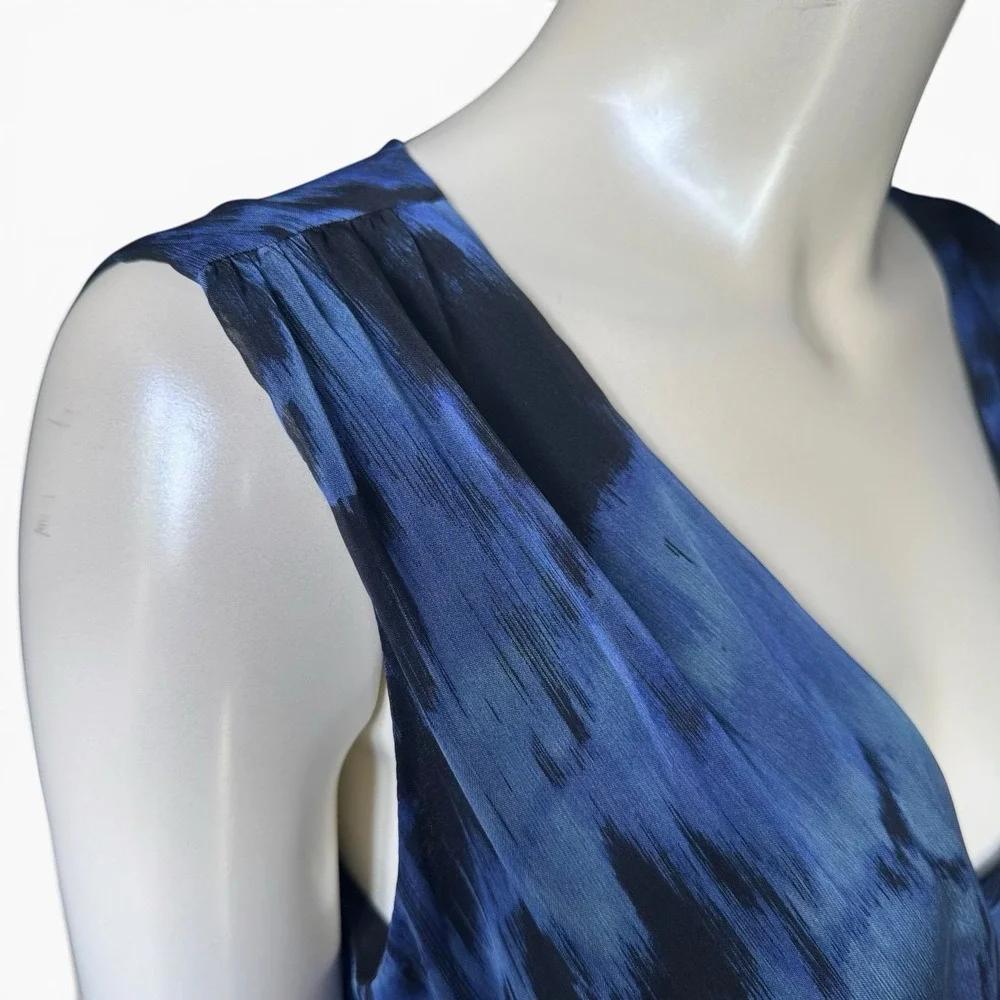 Roz & Ali Sleeveless Blue Flowy Dress 14 Whimsigoth